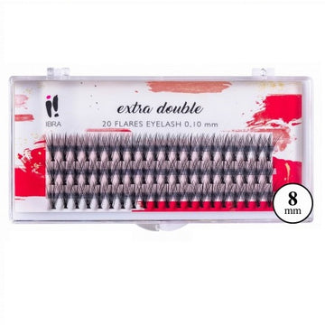Ibra dirbtinių blakstienų kuokšteliai Extra Double Knot-Free C 0.10-8mm
