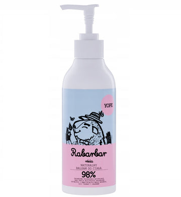 Yope Natural kūno balzamas Rhubarb & Rose 300ml
