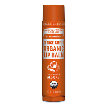 Dr. Bronner's ekologiškas lūpų balzamas Orange-Ginger 4g