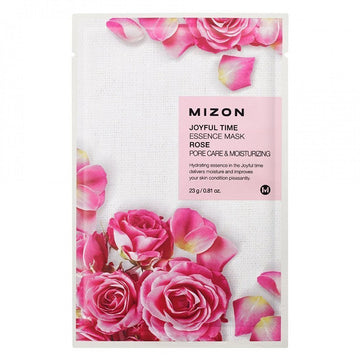 Mizon Joyful Time Essence Mask Rose lakštinė veido kaukė su rožėmis 23g