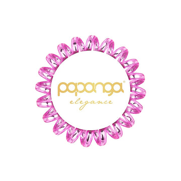 Papanga Elegance maža spiralinė plaukų gumytė Elegant Pink 1 vnt.