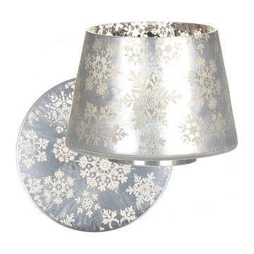 Yankee Candle Snowflake Frost žvakės padėklas ir gaubtas