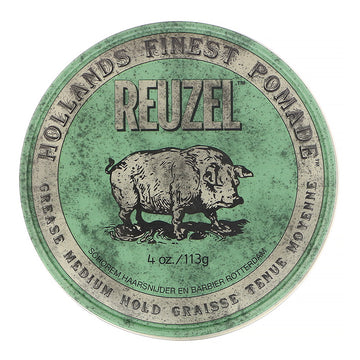 Reuzel Green Grease Medium Hold plaukų formavimo pomada 113g