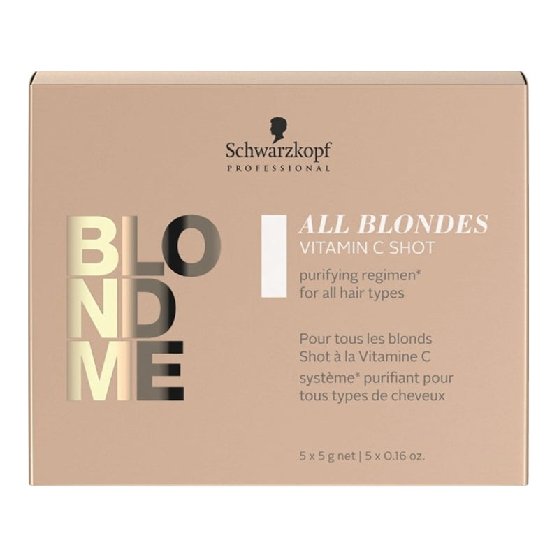 Schwarzkopf Professional Blond Me All Blondes Detox Vit-C Shot priemonė šviesintiems plaukams 5 x 5 g