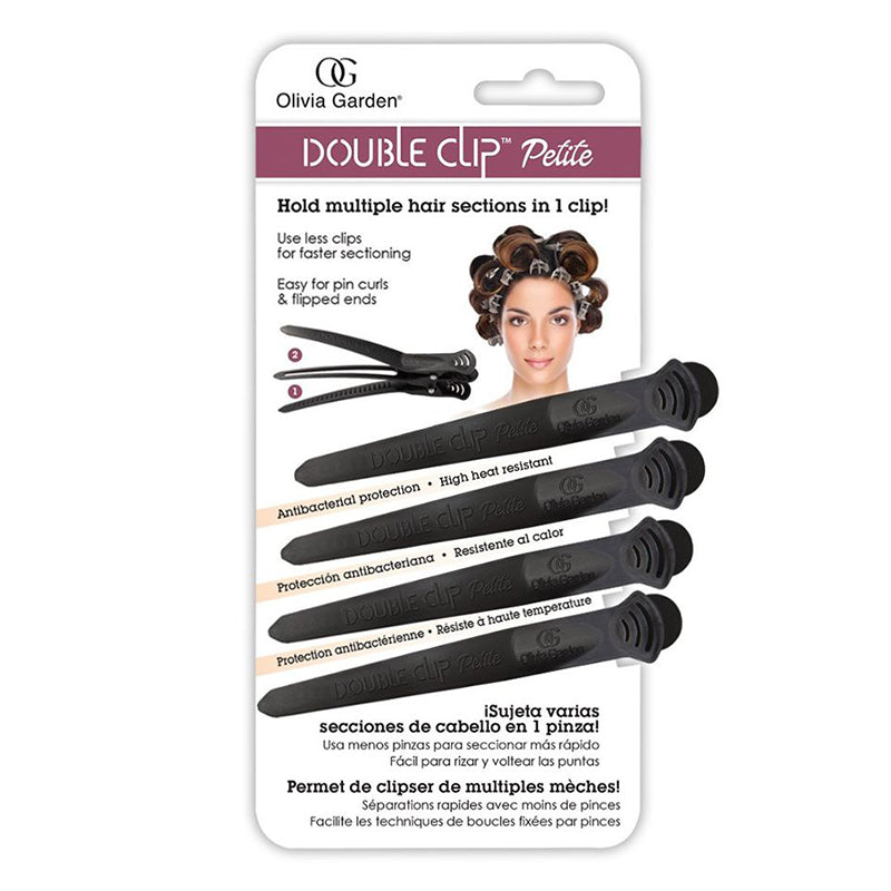 Olivia Garden Double Clip Petite plaukų segtukai 4 vnt.