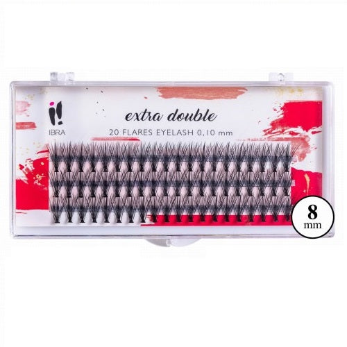 Ibra dirbtinių blakstienų kuokšteliai Extra Double Knot-Free C 0.10-8mm