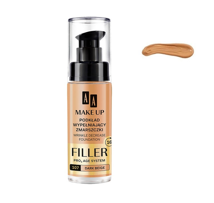 AA Filler makiažo pagrindas brandžiai odai 107 Dark Beige 30ml