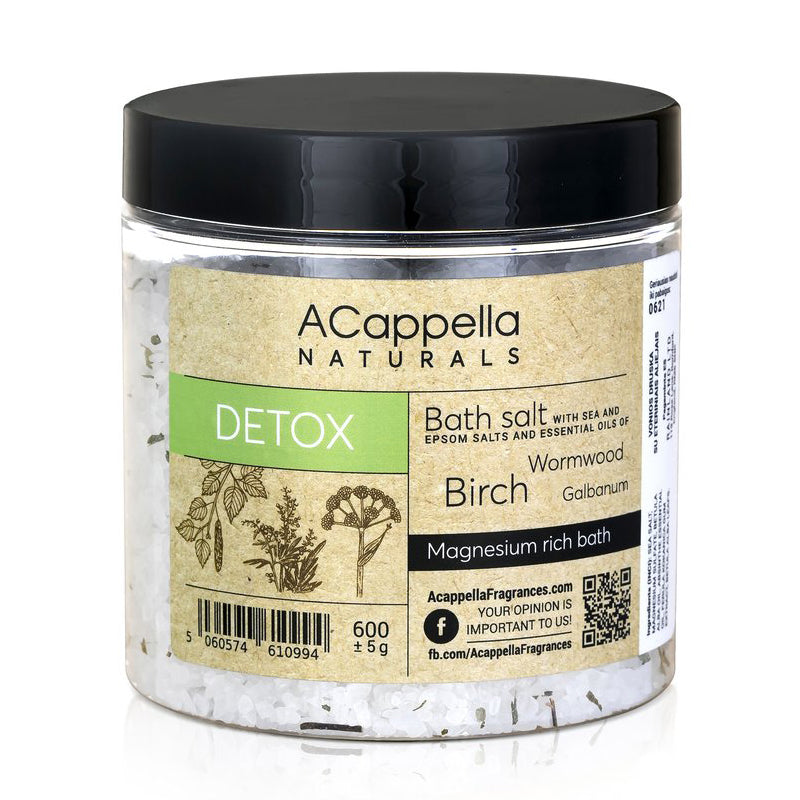 ACappella Naturals vonios druska detoksikuojanti DETOX 600 g