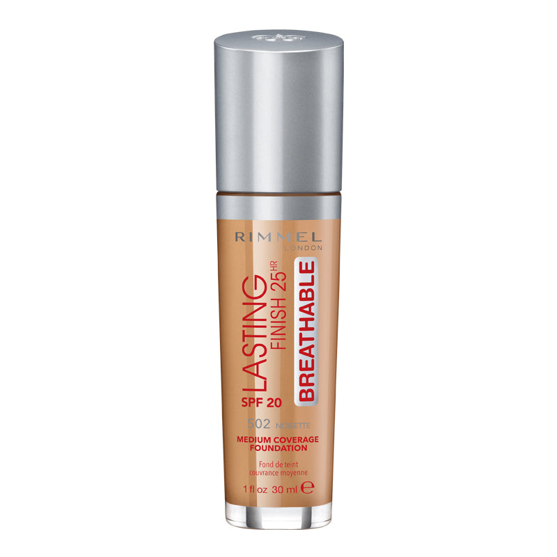 Rimmel Lasting Finish Breathable makiažo pagrindas 502 Noisette 30ml