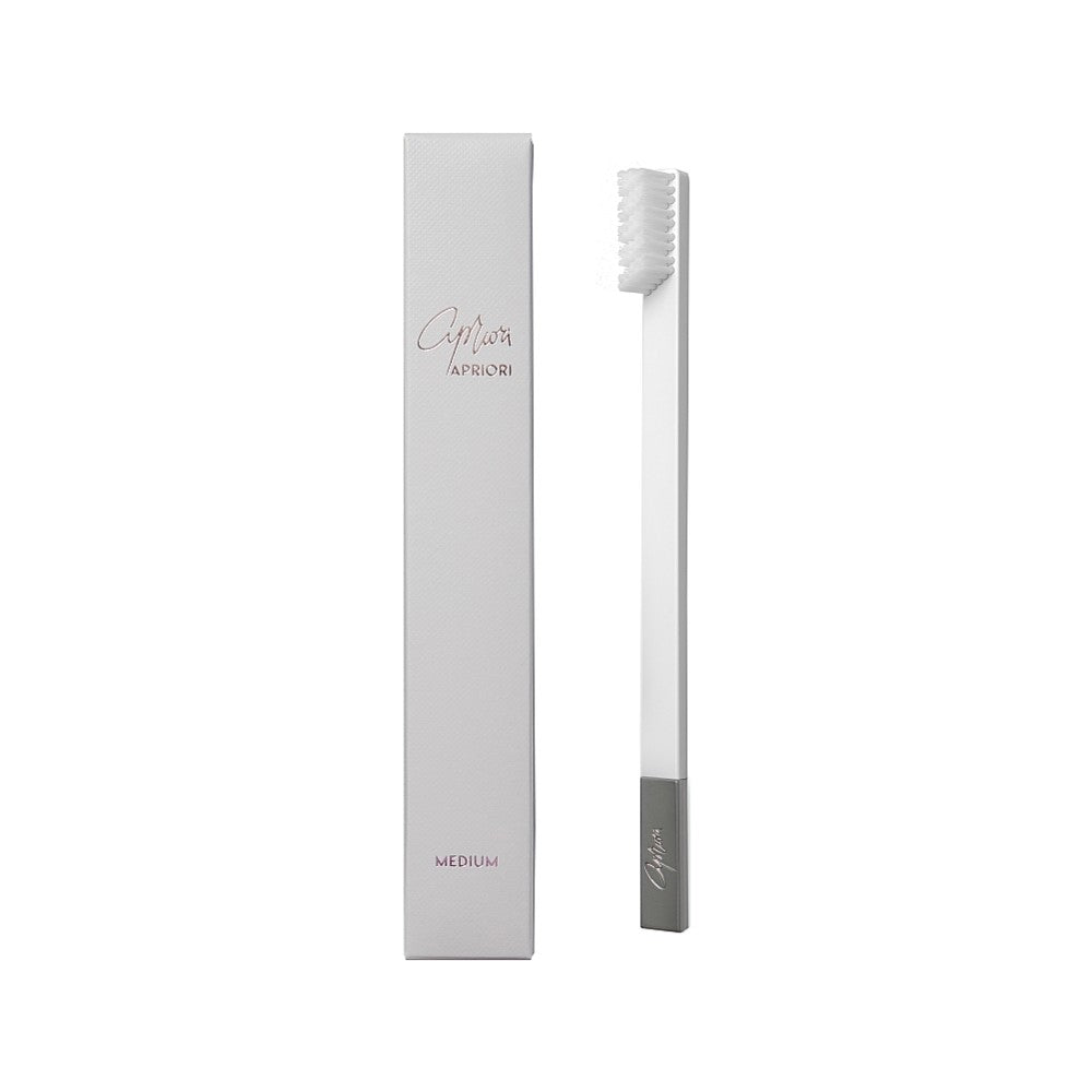 Apriori Slim White Silver dantų šepetėlis (Medium)