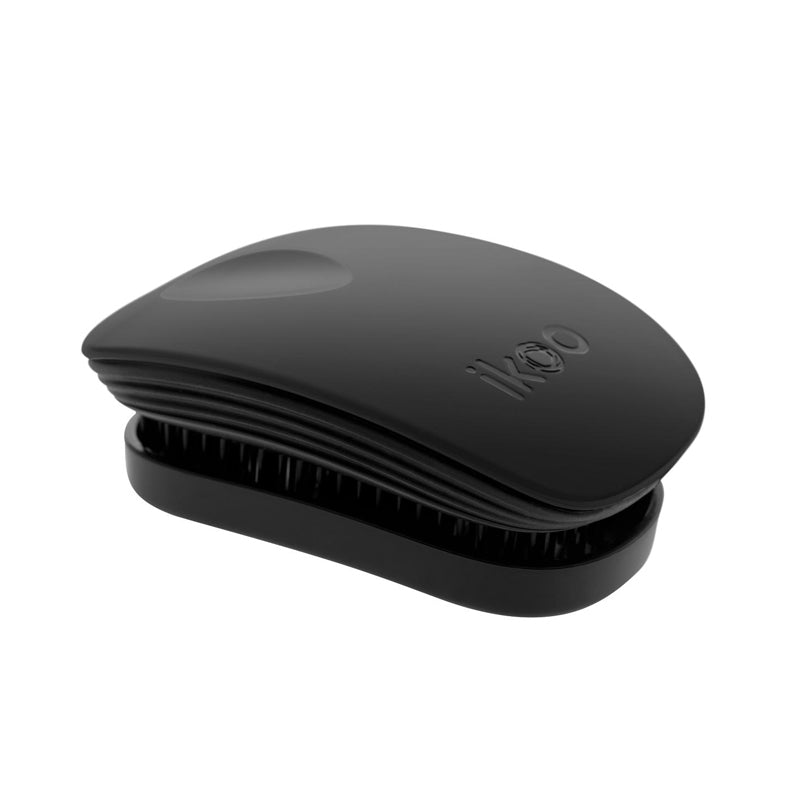 Ikoo Classic Black plaukų šepetys su dangteliu 1 vnt.