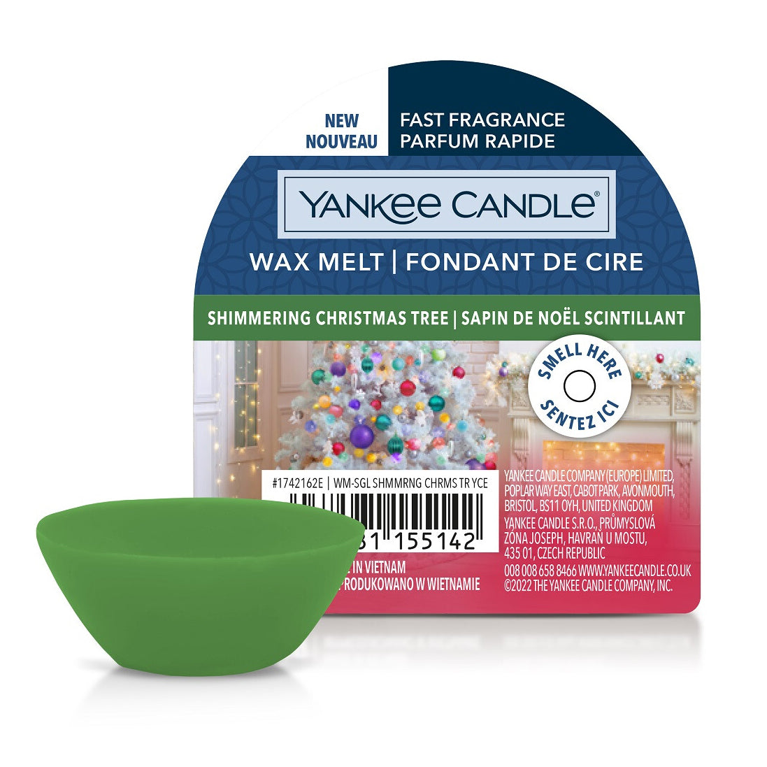 Yankee Candle Wax Melt Single Shimmering Christmas Tree
