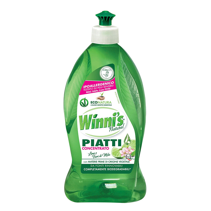 Winni's ekologiškas koncentruotas indų ploviklis žaliųjų citrinų aromato 500 ml