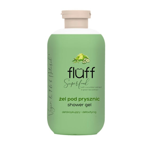 Fluff detoksikuojanti dušo želė Cucumber & Green Tea 500ml