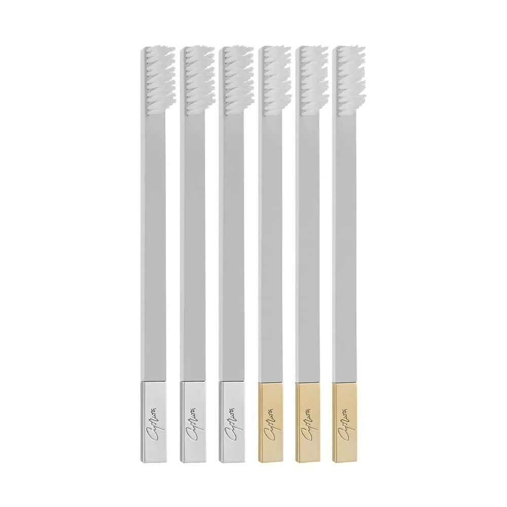 Apriori Slim White 6-Pack Set dantų šepetėlių rinkinys (Medium)