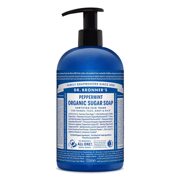 Dr. Bronner's ekologiškas cukraus muilas Peppermint 710ml