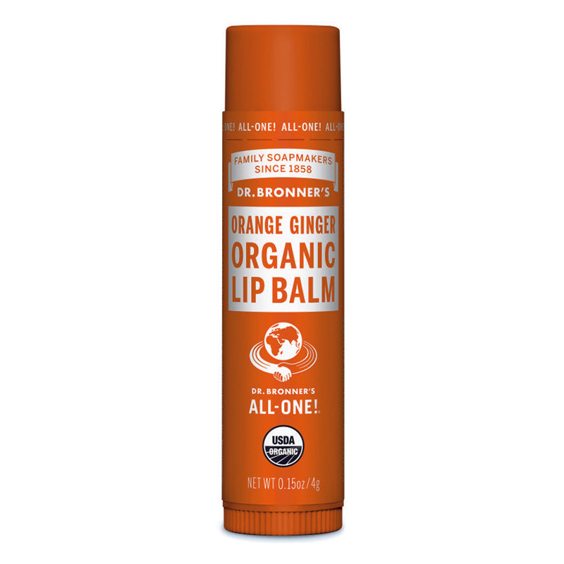 Dr. Bronner's ekologiškas lūpų balzamas Orange-Ginger 4g