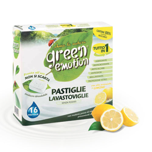 Green Emotion ekologiškos indaplovių tabletės Citrina 16 vnt.