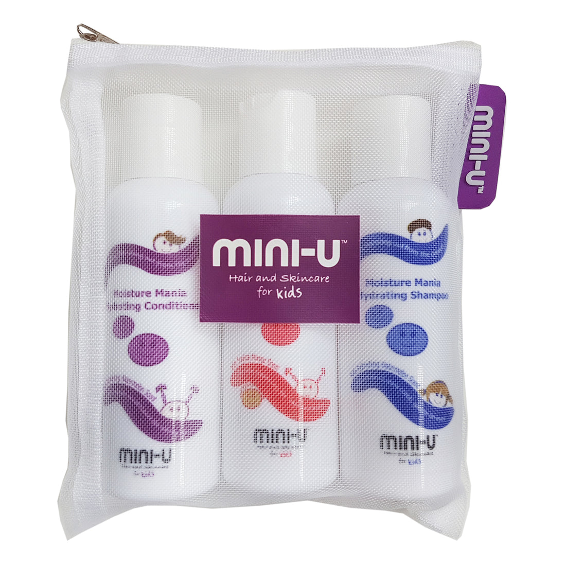 Mini-U plaukų ir kūno priežiūros rinkinys vaikams 3x100 ml