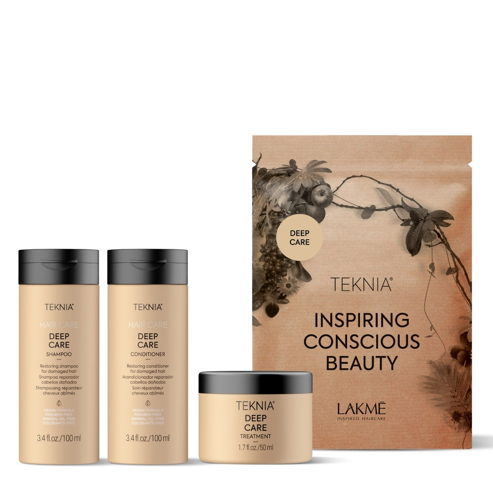 Lakme Teknia Deep Care kelioninis plaukų priežiūros rinkinys