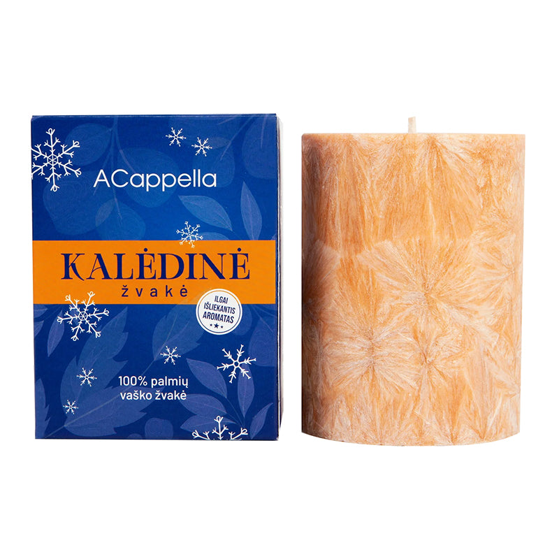 ACappella rankų darbo kvapni žvakė Apelsinas ir cinamonas