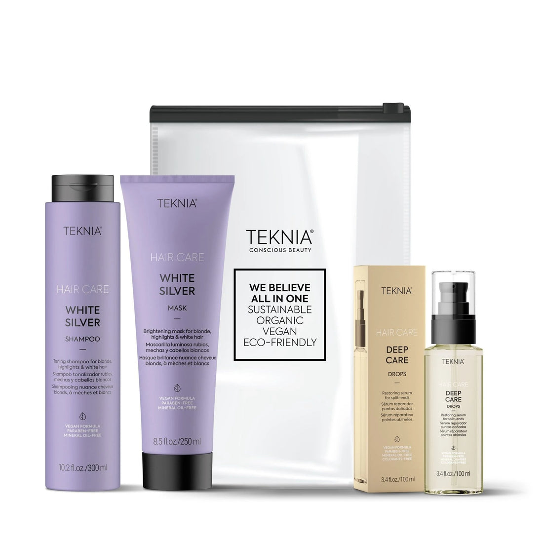Lakme Teknia Blond rinkinys: šampūnas 300 ml + kaukė 250 ml + serumas 100 ml