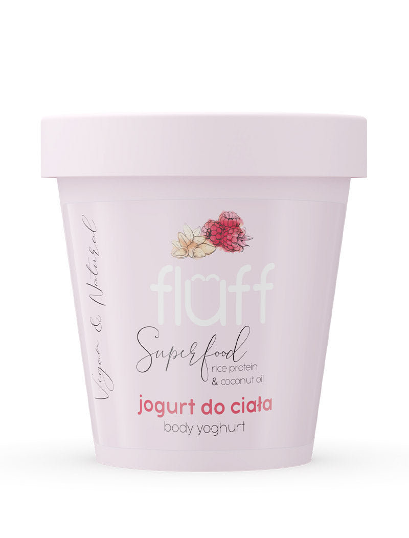 Fluff Superfood Body Yoghurt kūno kremas Raspberry & Almond 180ml