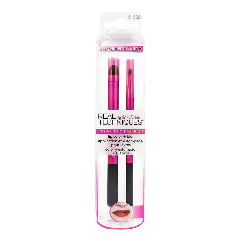 Real Techniques Lip Color + Blur lūpų makiažo šepetėlių rinkinys