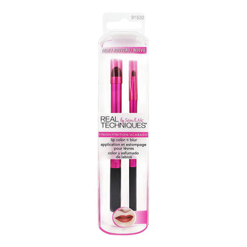 Real Techniques Lip Color + Blur lūpų makiažo šepetėlių rinkinys