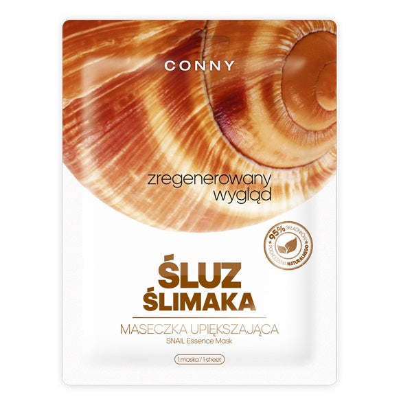 Conny Snail Essence lakštinė veido kaukė Snail Slime 23g
