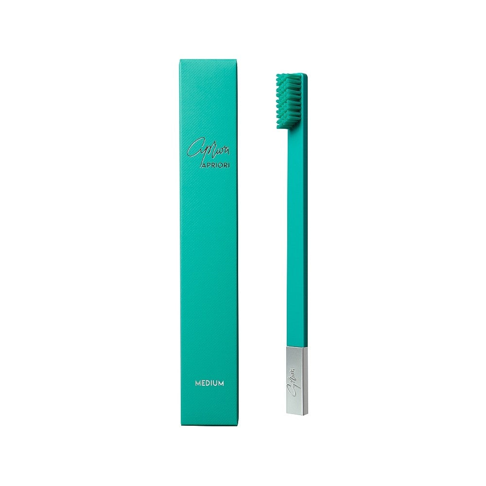 Apriori Slim Turquoise Blue Silver dantų šepetėlis (Medium)