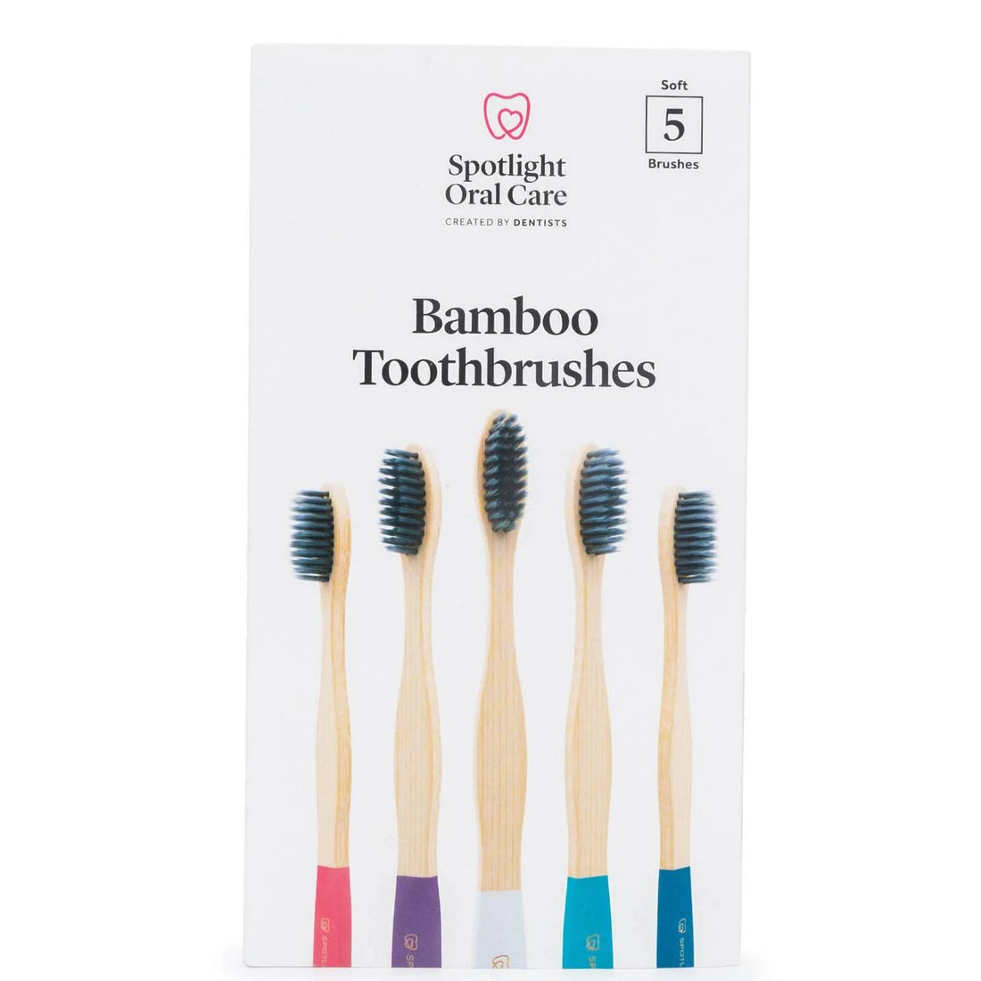 Spotlight Oral Care Bamboo dantų šepetėlių rinkinys 5 vnt.