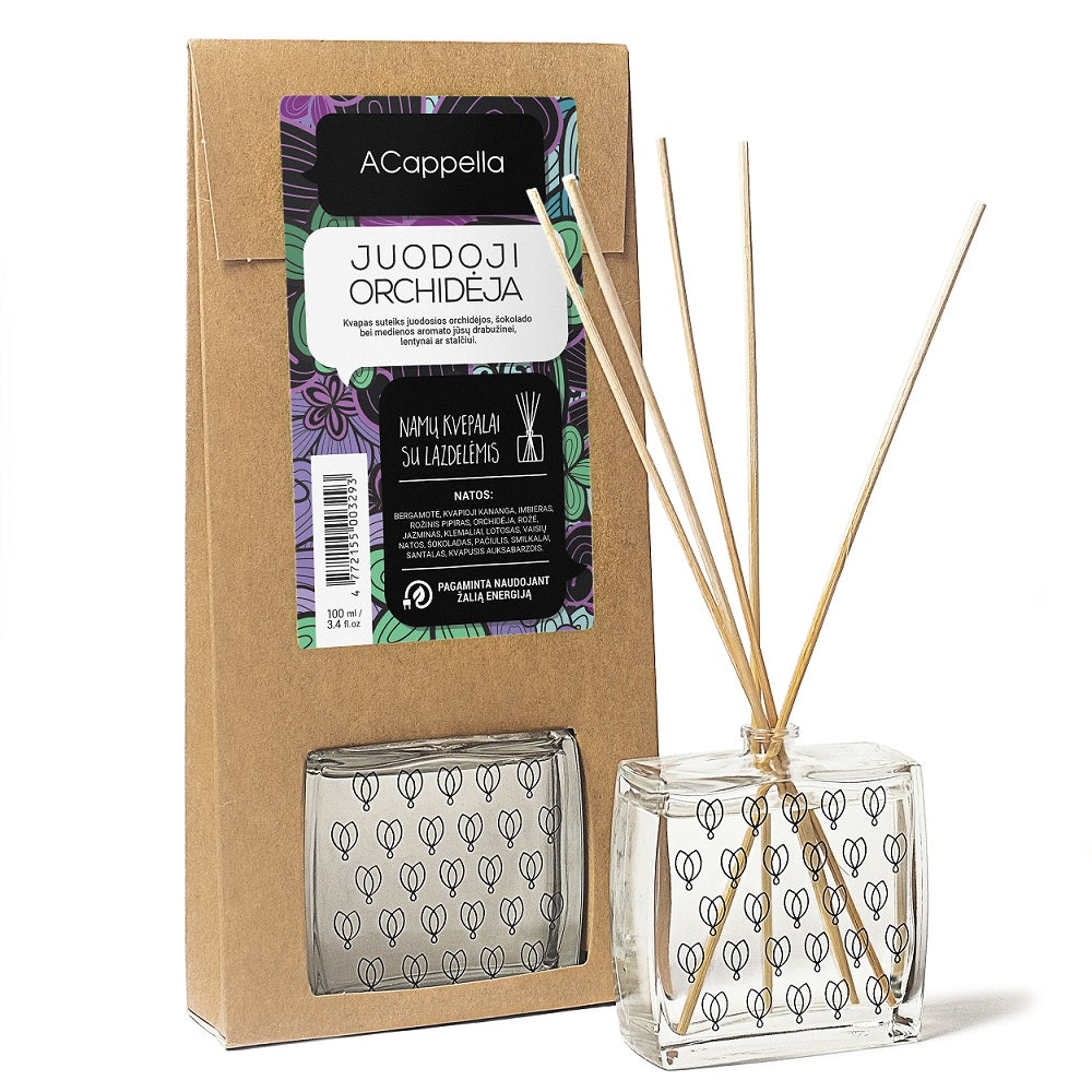 ACappella namų kvapas su lazdelėmis Juodoji orchidėja 100 ml