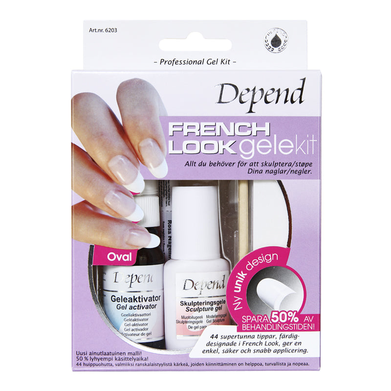 Depend French Look gelinių nagų rinkinys Oval