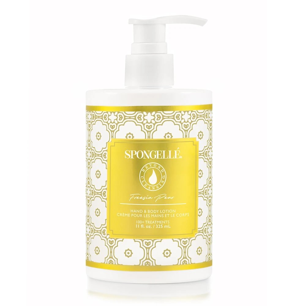 Spongelle rankų ir kūno losjonas Freesia Pear 325 ml