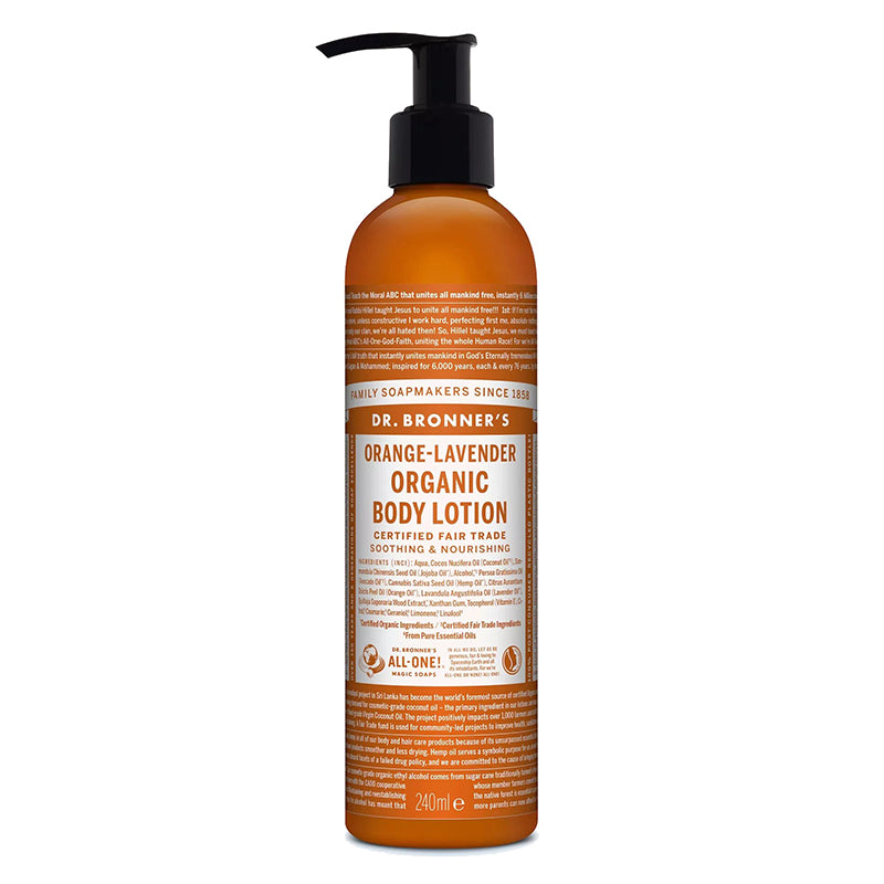 Dr. Bronner's ekologiškas kūno losjonas Orange-Lavender 240ml