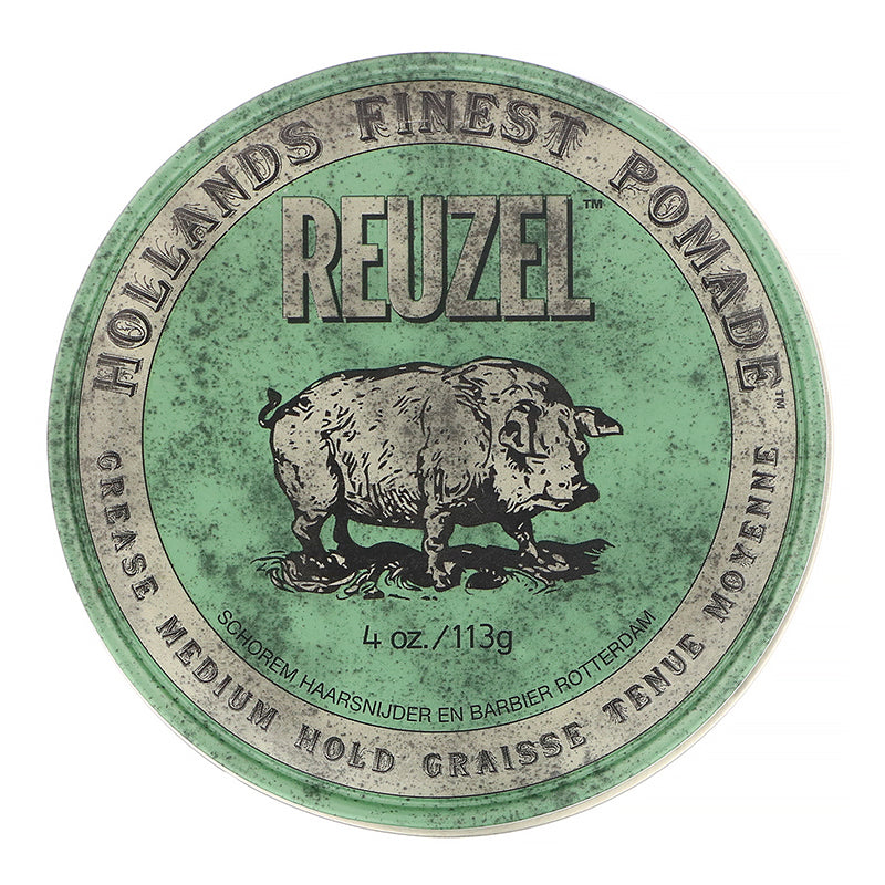 Reuzel Green Grease Medium Hold plaukų formavimo pomada 113g